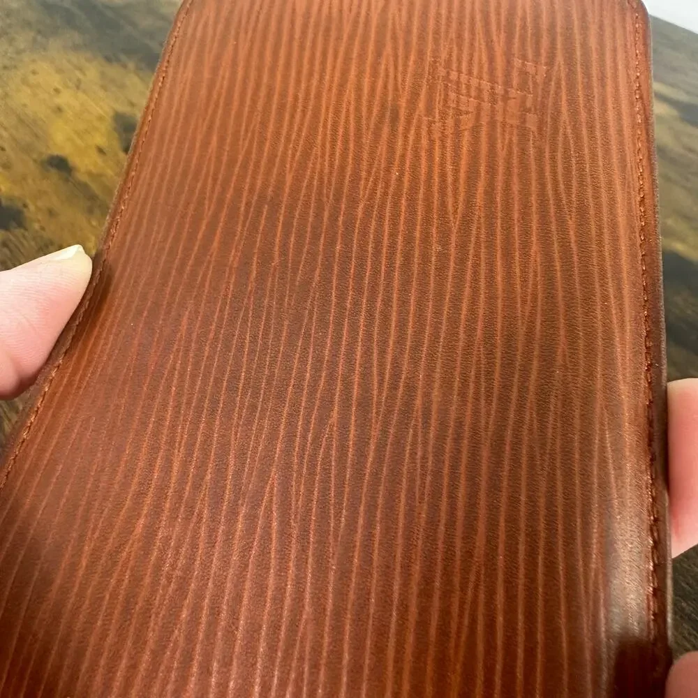 Louis Vuitton Vintage Brown Epi Leather‎ Slim Wallet Card Holder